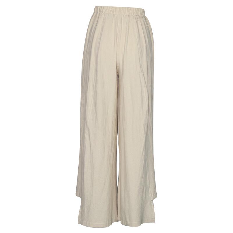 Leisure Linen Pipe Loose Pants-STYLEGOING