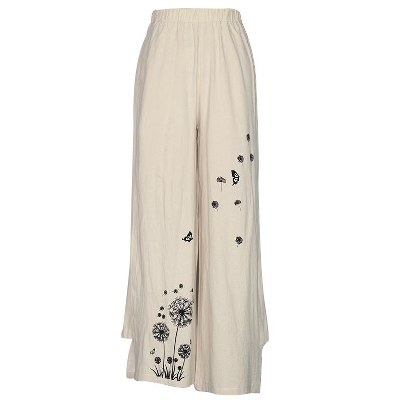 Leisure Linen Pipe Loose Pants-STYLEGOING