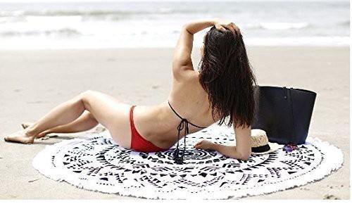 Women Summer Beach Fast Drying Print Beach Towel-STYLEGOING
