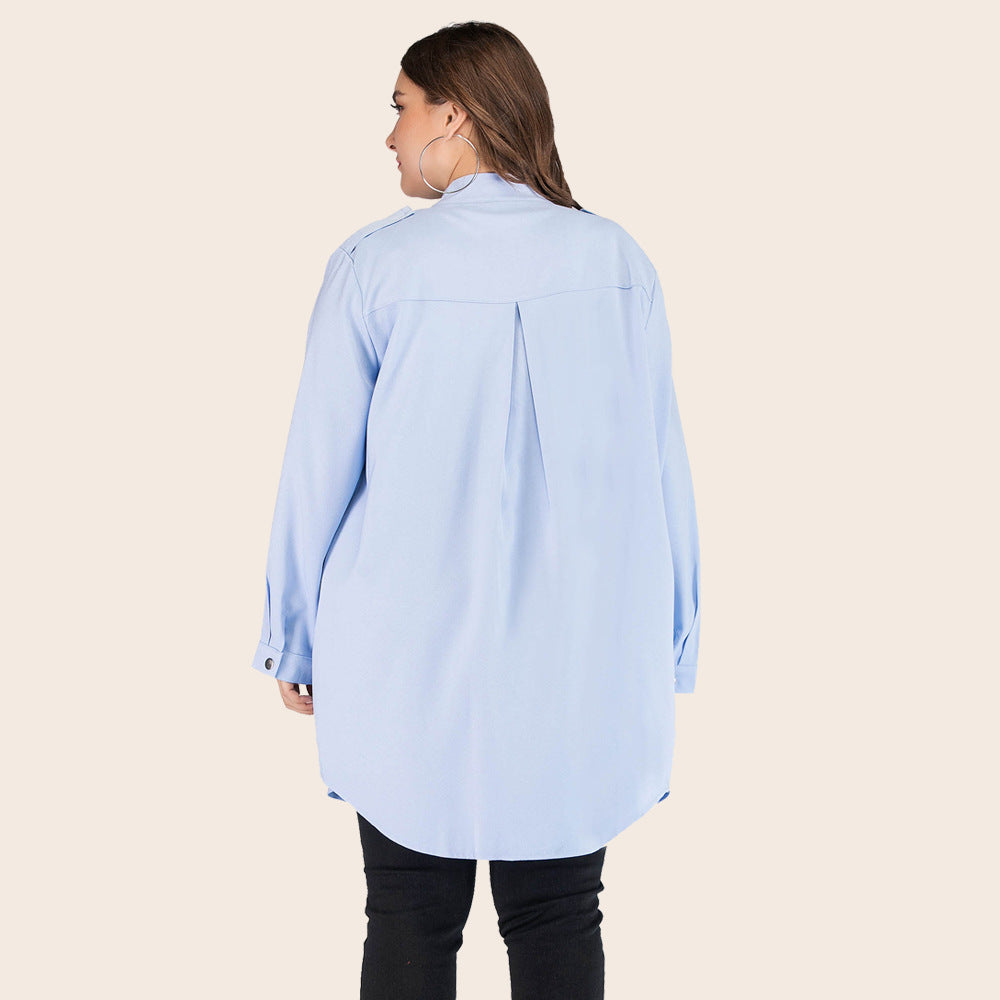 Casual Long Sleeves Plus Sizes Women Overcoat