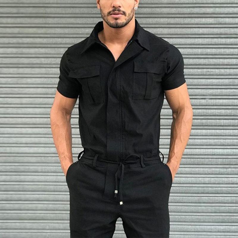 Leisure Slim Waist Overall Jumpsuits for Men-STYLEGOING