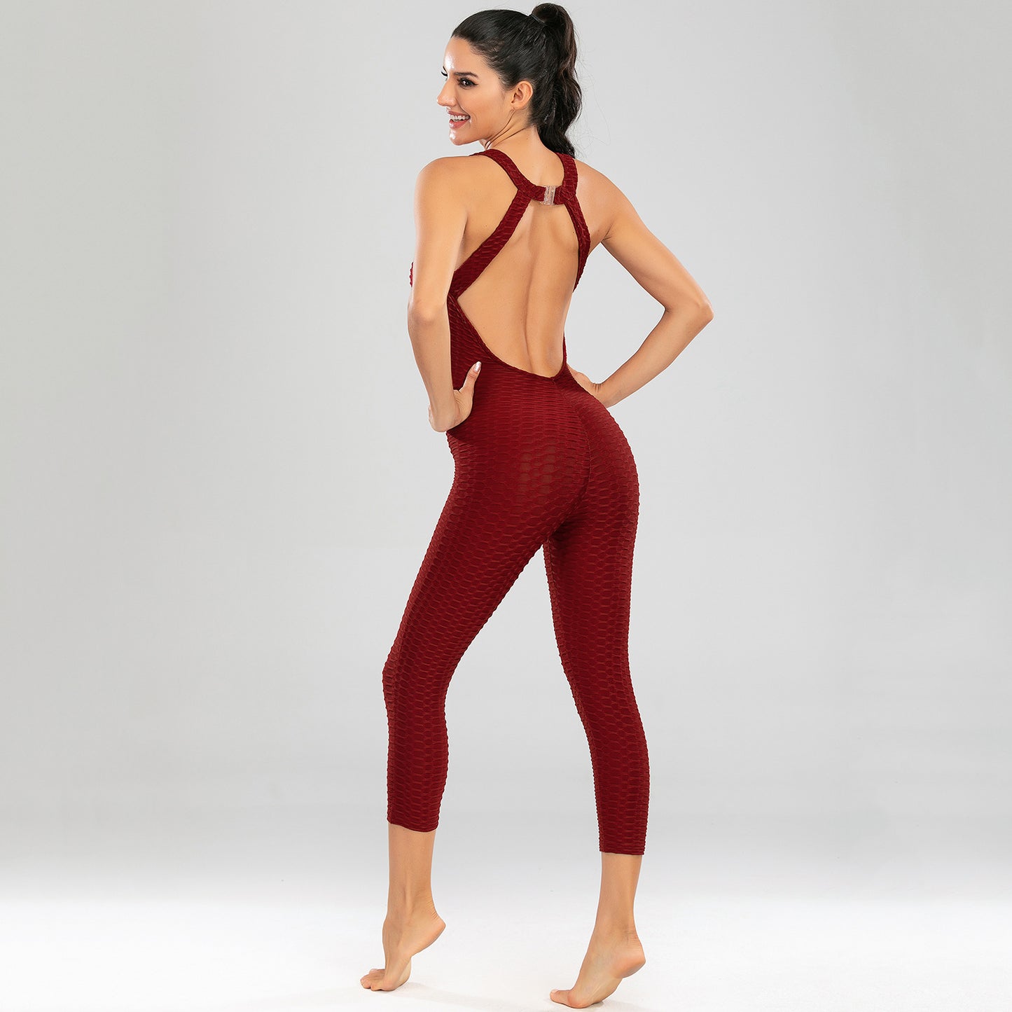 Sexy Elastic Exercising Yoga Jumpsuits for Women