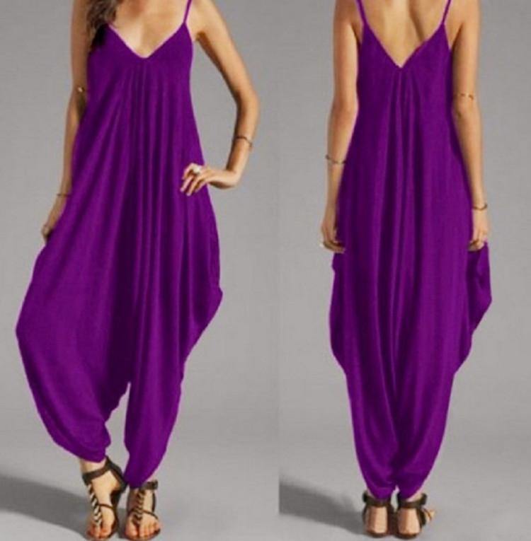 Women Sexy V-neck Casual Jumpsuits-STYLEGOING