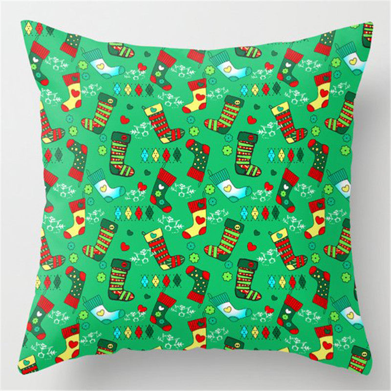 5pcs/package Christmas Green Pillow Case