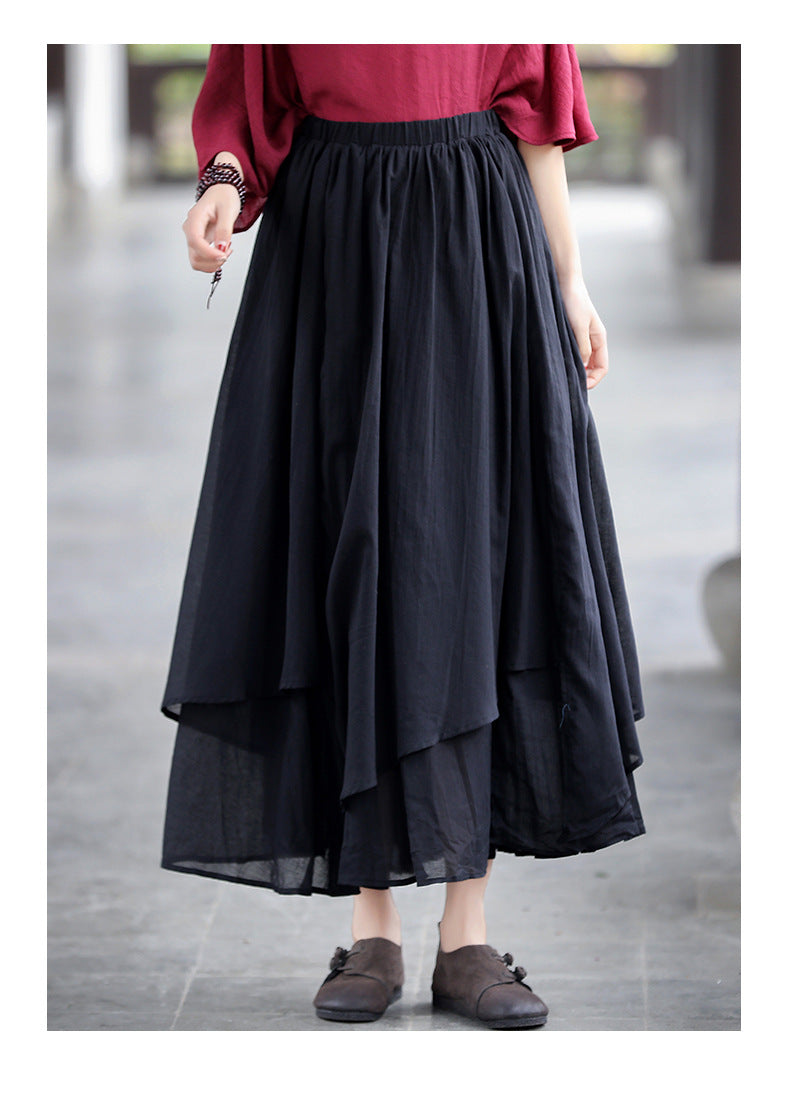 Fairy Irregular Linen Women Skirts