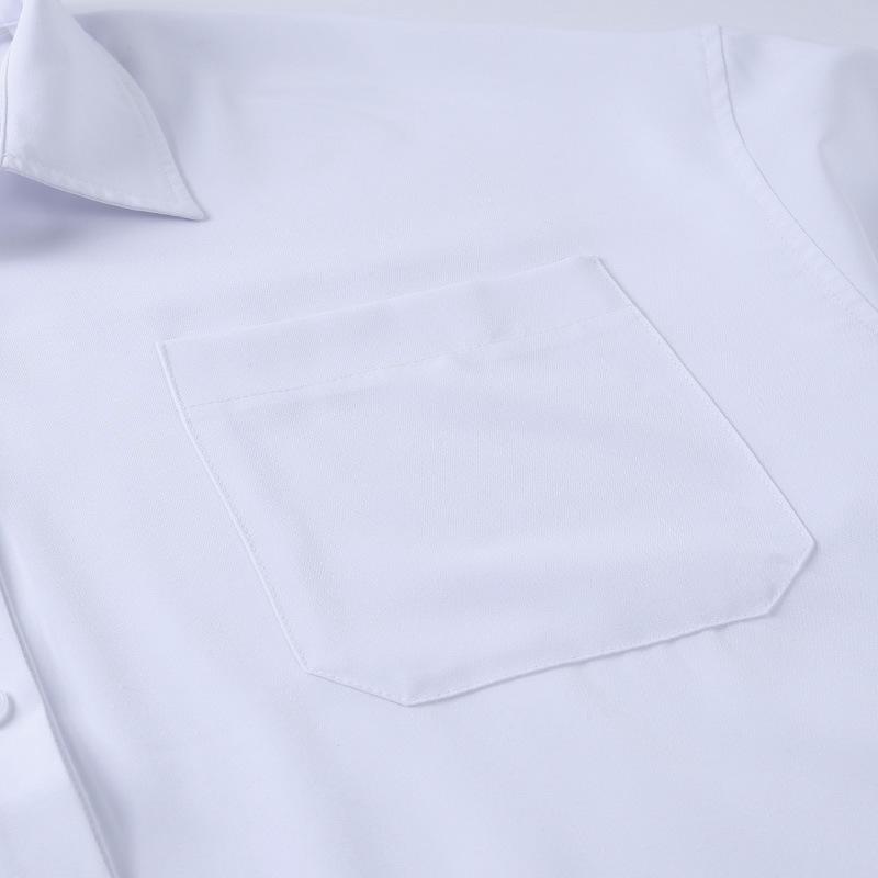 White Long Sleeves Stand Collar Women Shirts-White-One Size-Free Shipping at meselling99