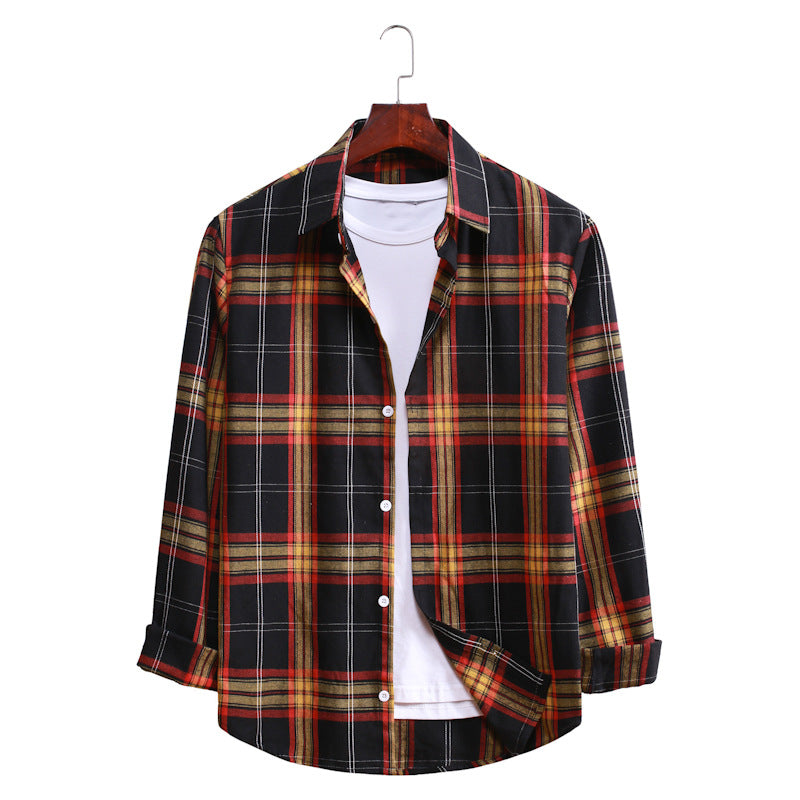 Casual Plaid Long Sleeves Shirts for Men