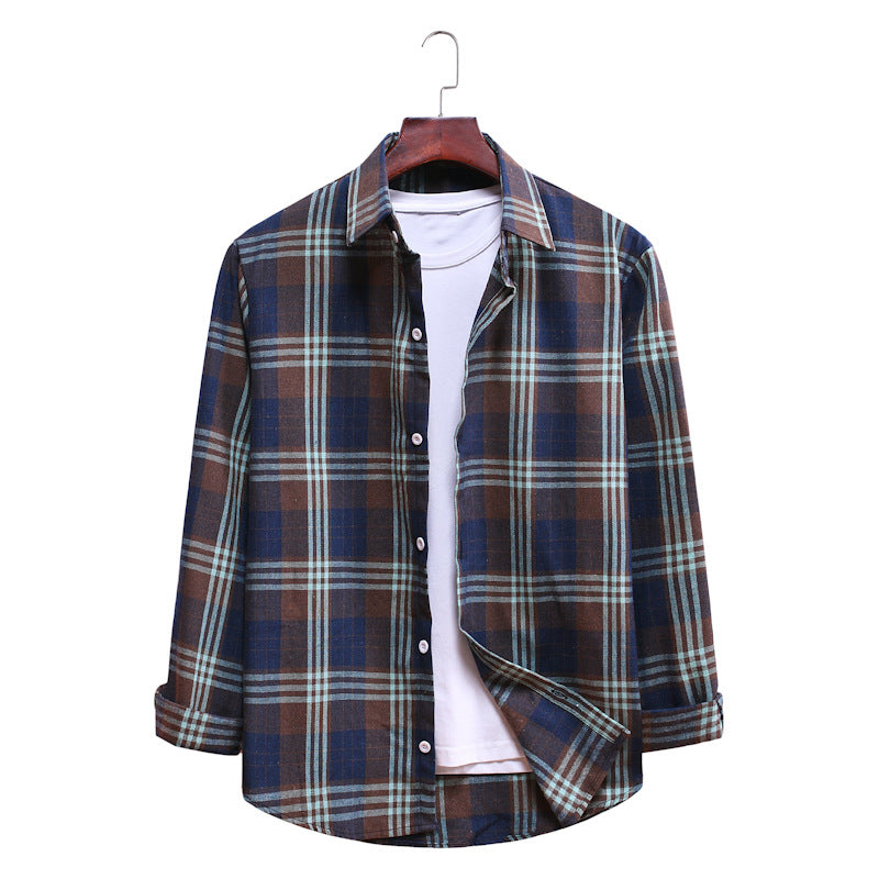 Casual Plaid Long Sleeves Shirts for Men