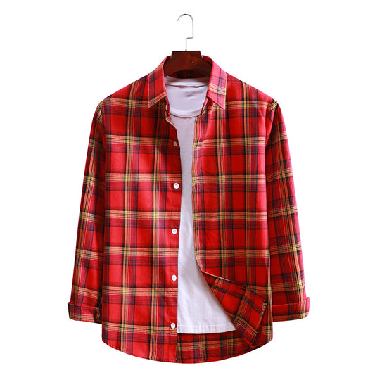 Casual Plaid Long Sleeves Shirts for Men