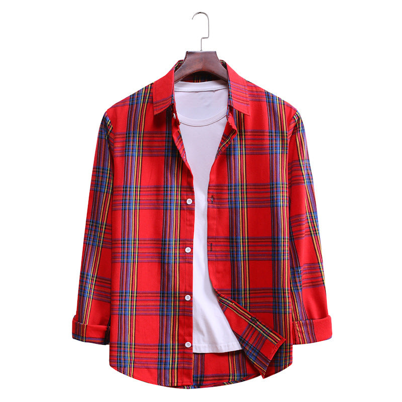 Casual Plaid Long Sleeves Shirts for Men