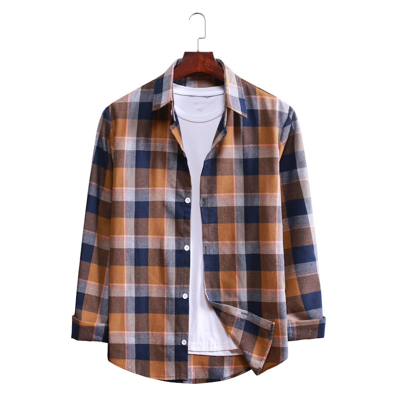 Casual Plaid Long Sleeves Shirts for Men