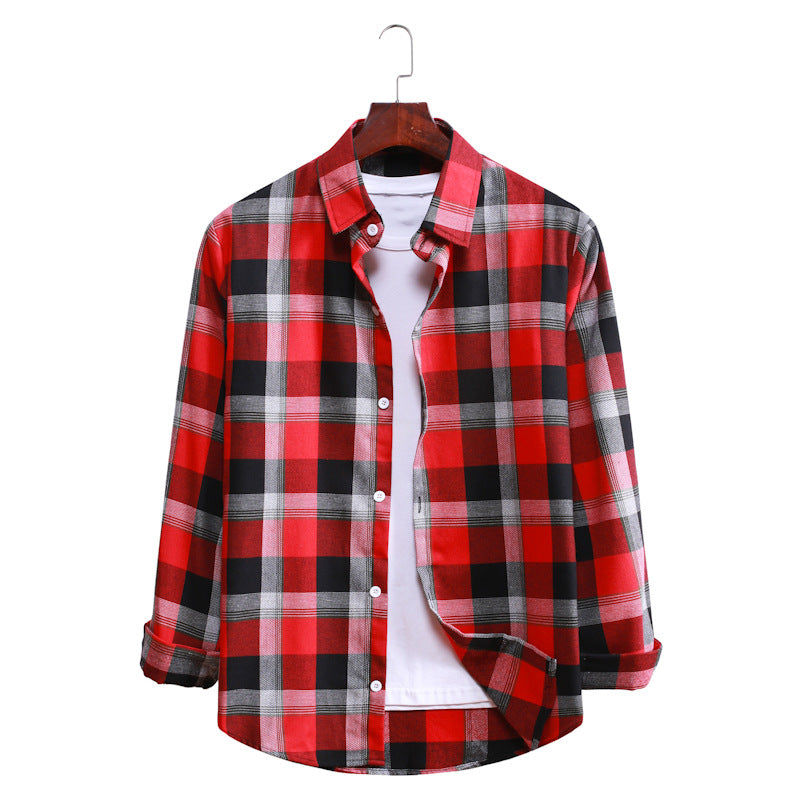 Casual Plaid Long Sleeves Shirts for Men