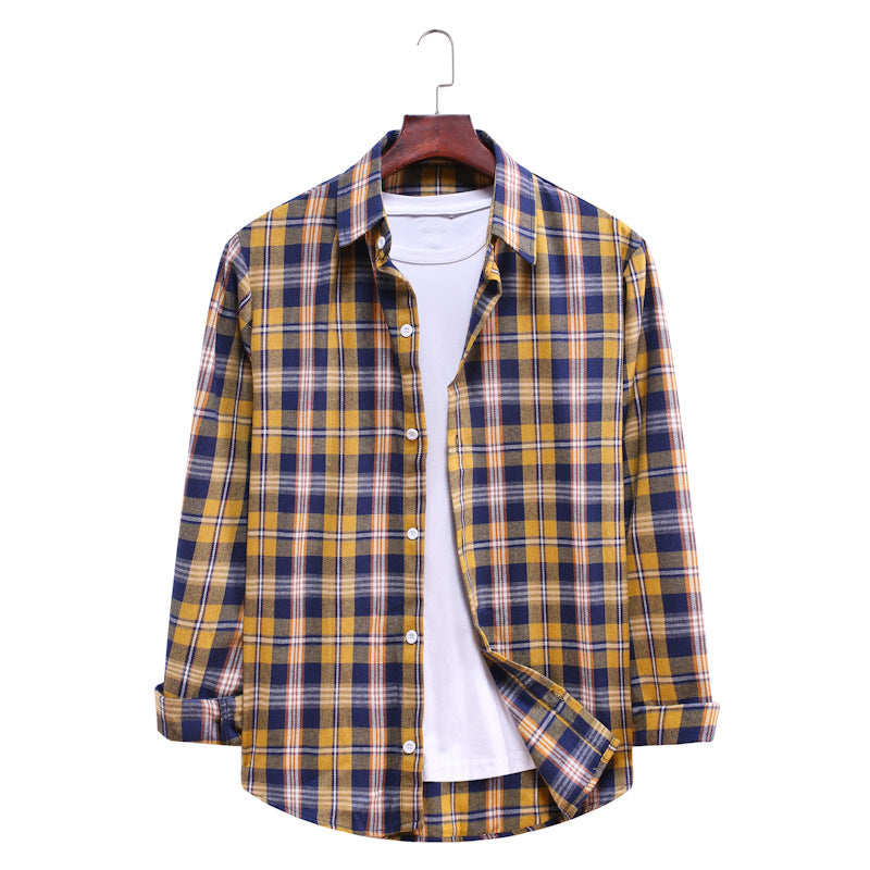 Casual Plaid Long Sleeves Shirts for Men