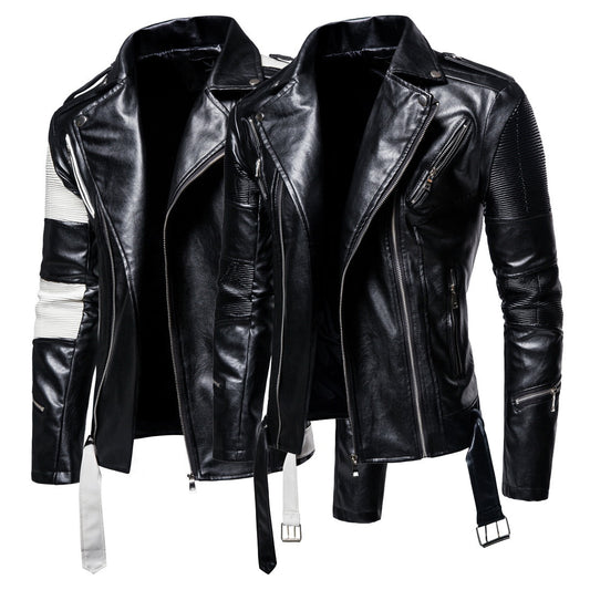 Fall Plus Sizes Pu Leather Jackets for Men