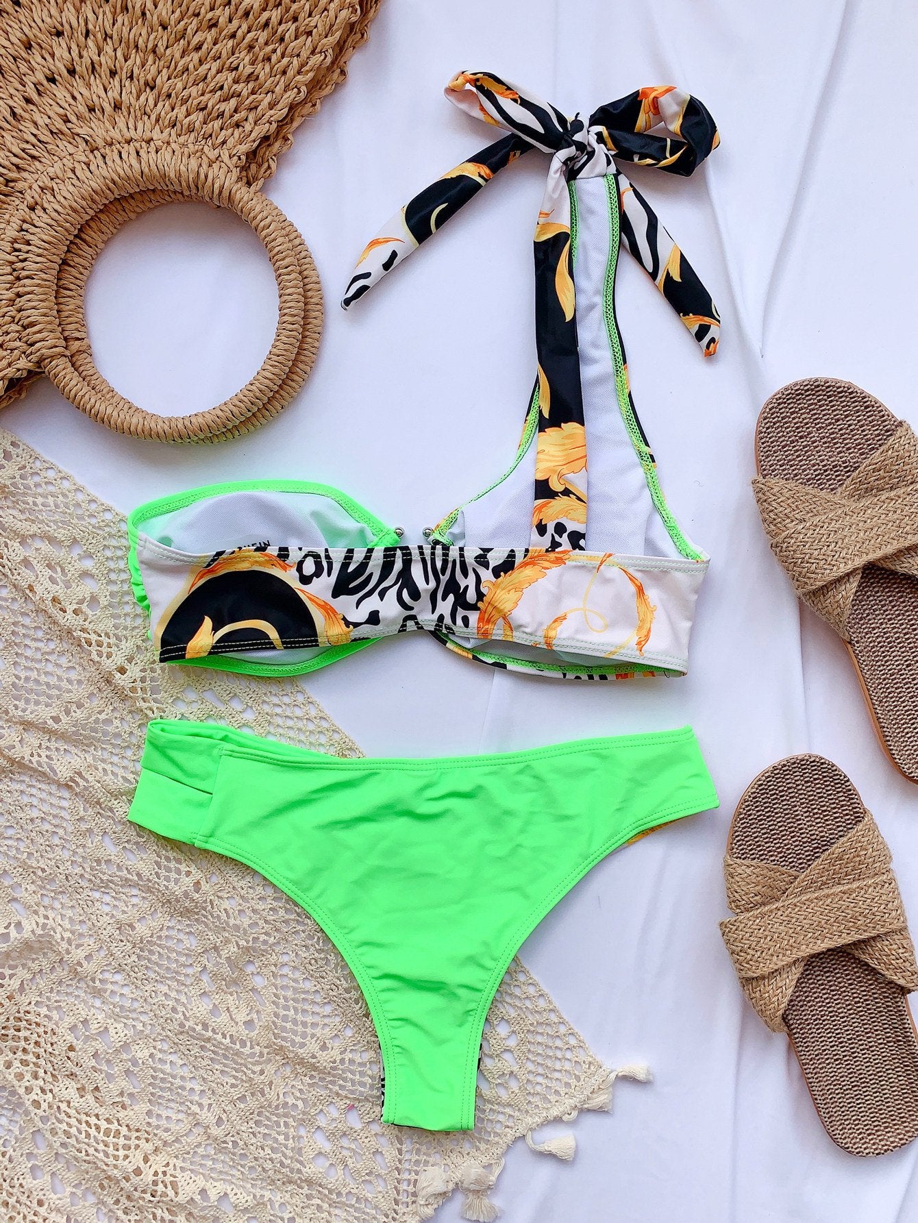 One Shoulder Leopard Summer Beach Bikini-STYLEGOING