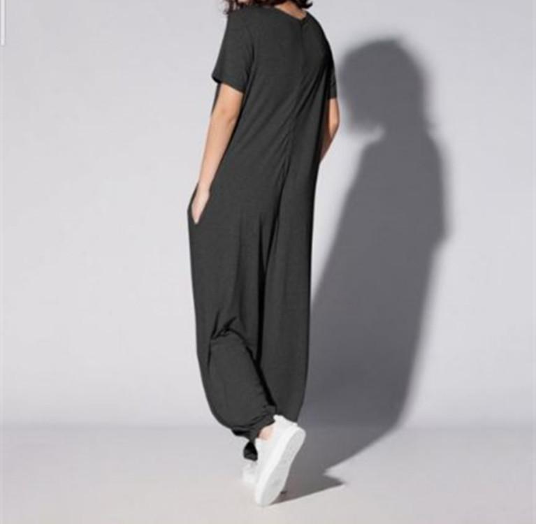 Plus Size Casual Short Sleeves Jumpsuits-STYLEGOING