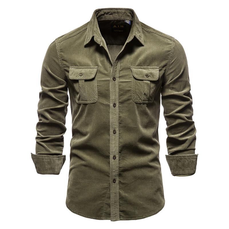 Casual Men Cotton Long Sleeves Shirts