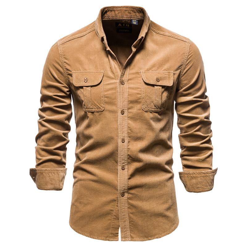 Casual Men Cotton Long Sleeves Shirts