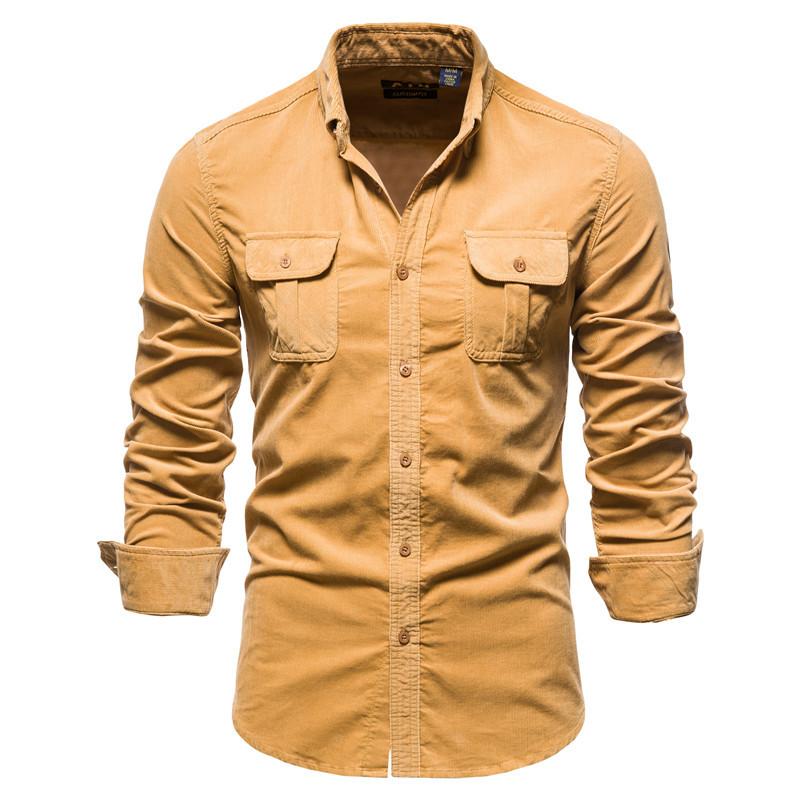 Casual Men Cotton Long Sleeves Shirts