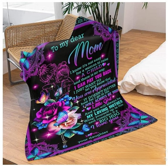 Daughter to Mom Fleece Love Blanket--Free Shipping at meselling99