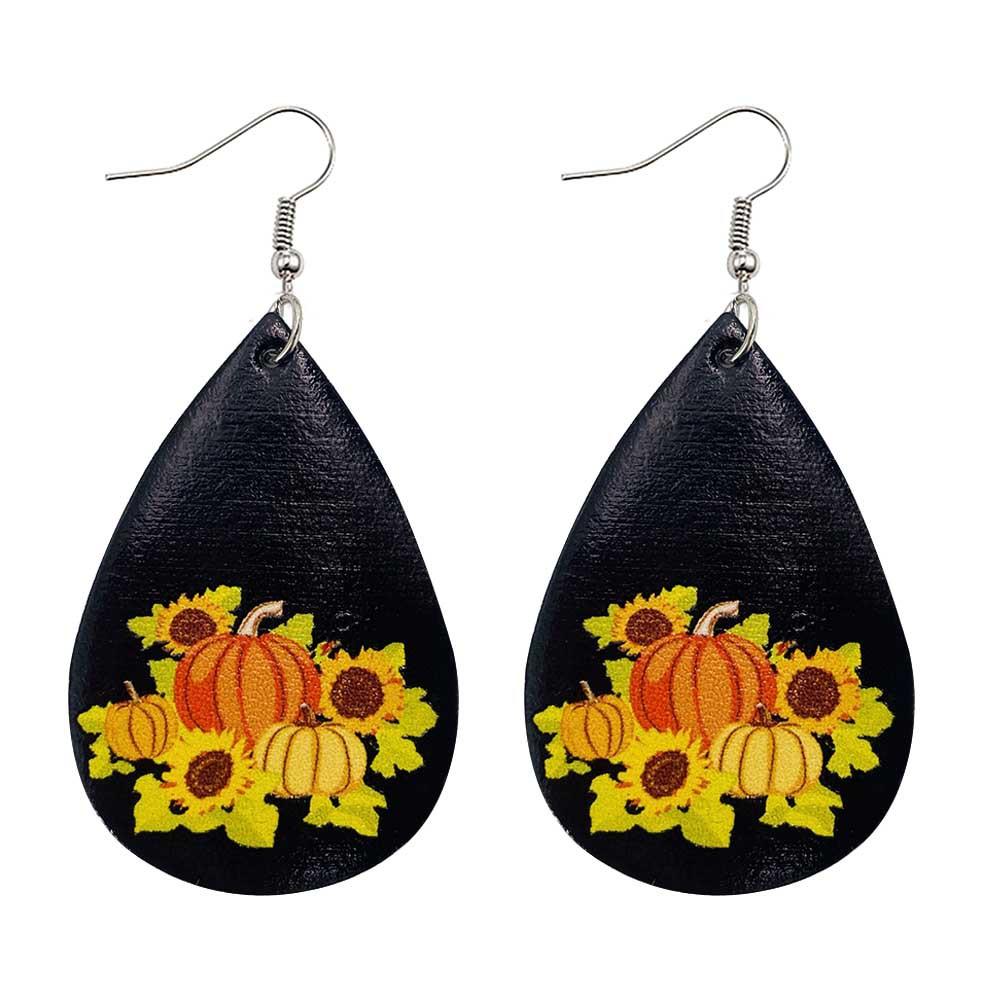 Thanksgiveing Day Pumpkin Turkey Earring 2 Sets