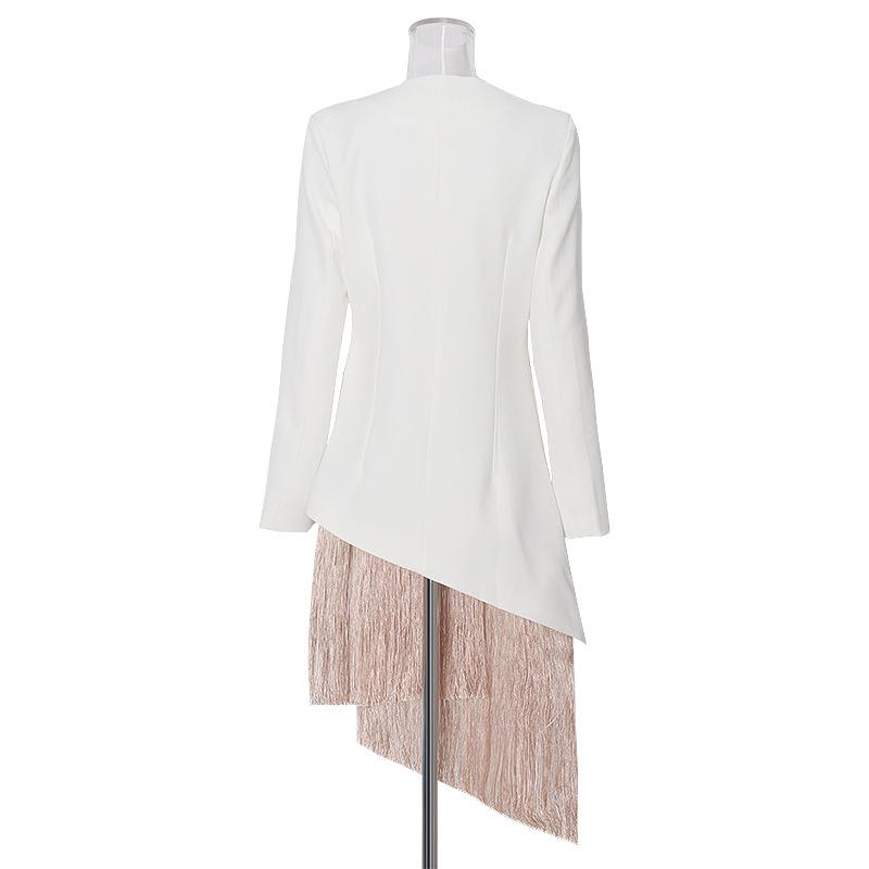 Fashion Embroidery Irregular Tassel Blazers-STYLEGOING