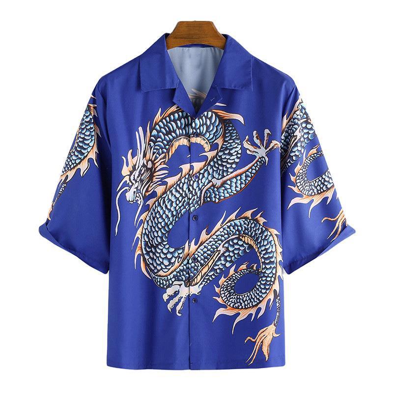 Unisex Dragon Style Short Sleeves Shirts-STYLEGOING
