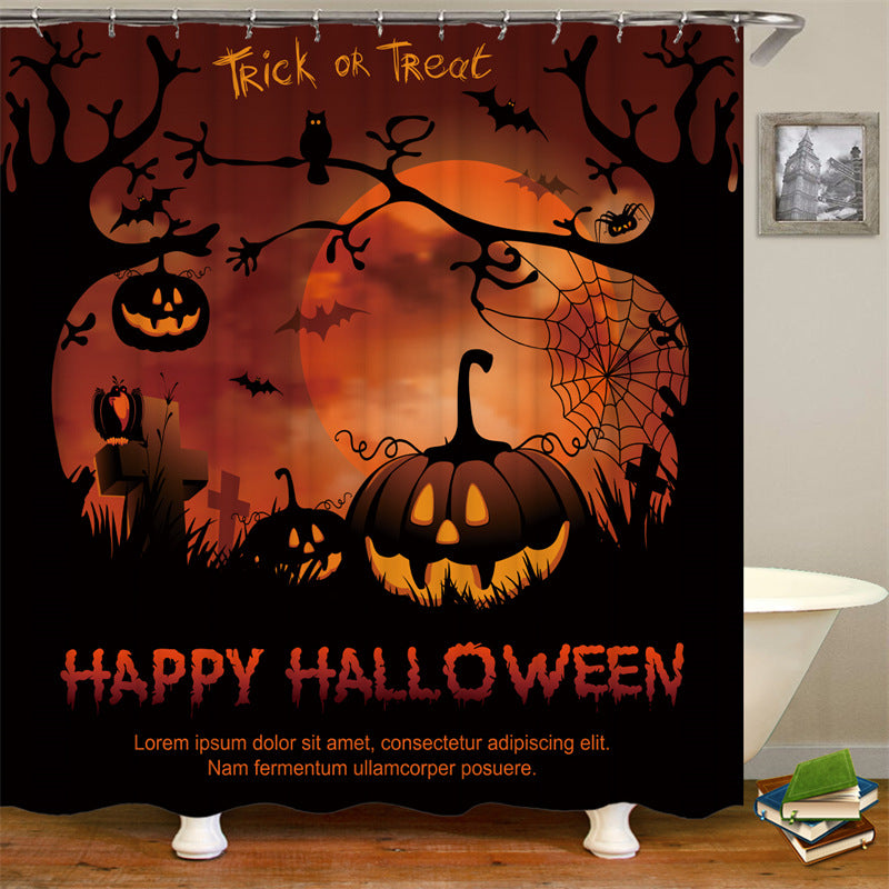 "Trick or Treat" Happy Halloween Fabric Shower Curtains-STYLEGOING