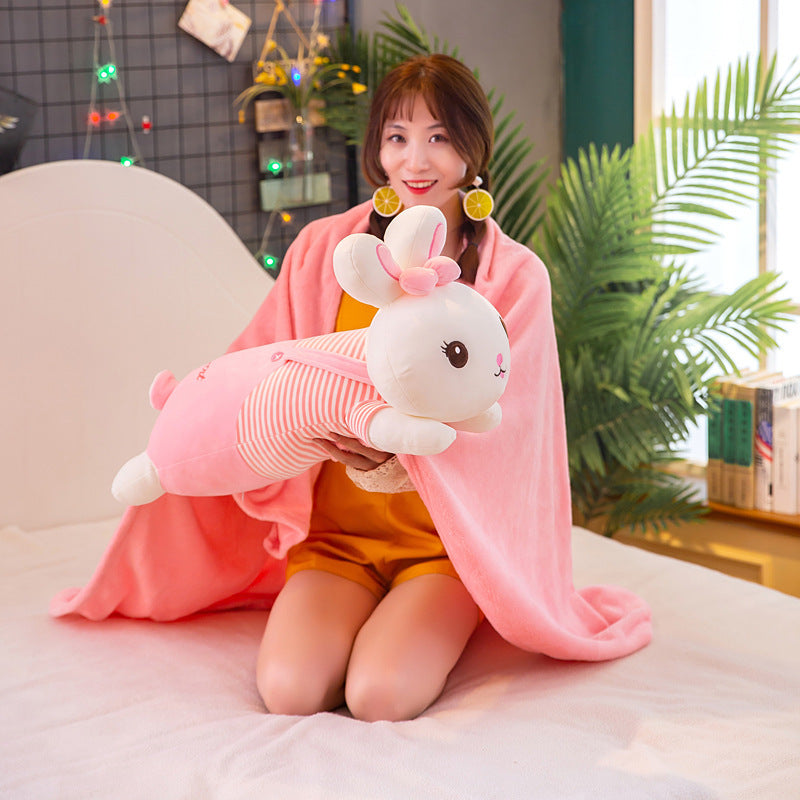 Rabbit Design Pillow and Blankets Sets