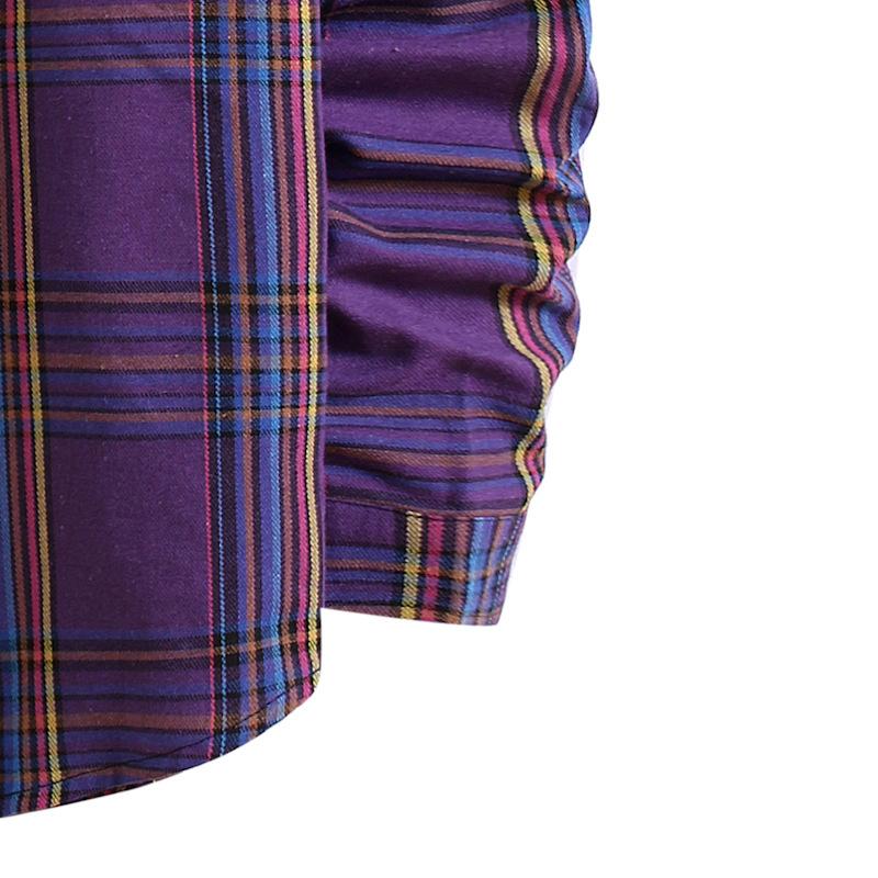 Leisure Fall Plaid Men Long Sleeves Hoodies Shirts