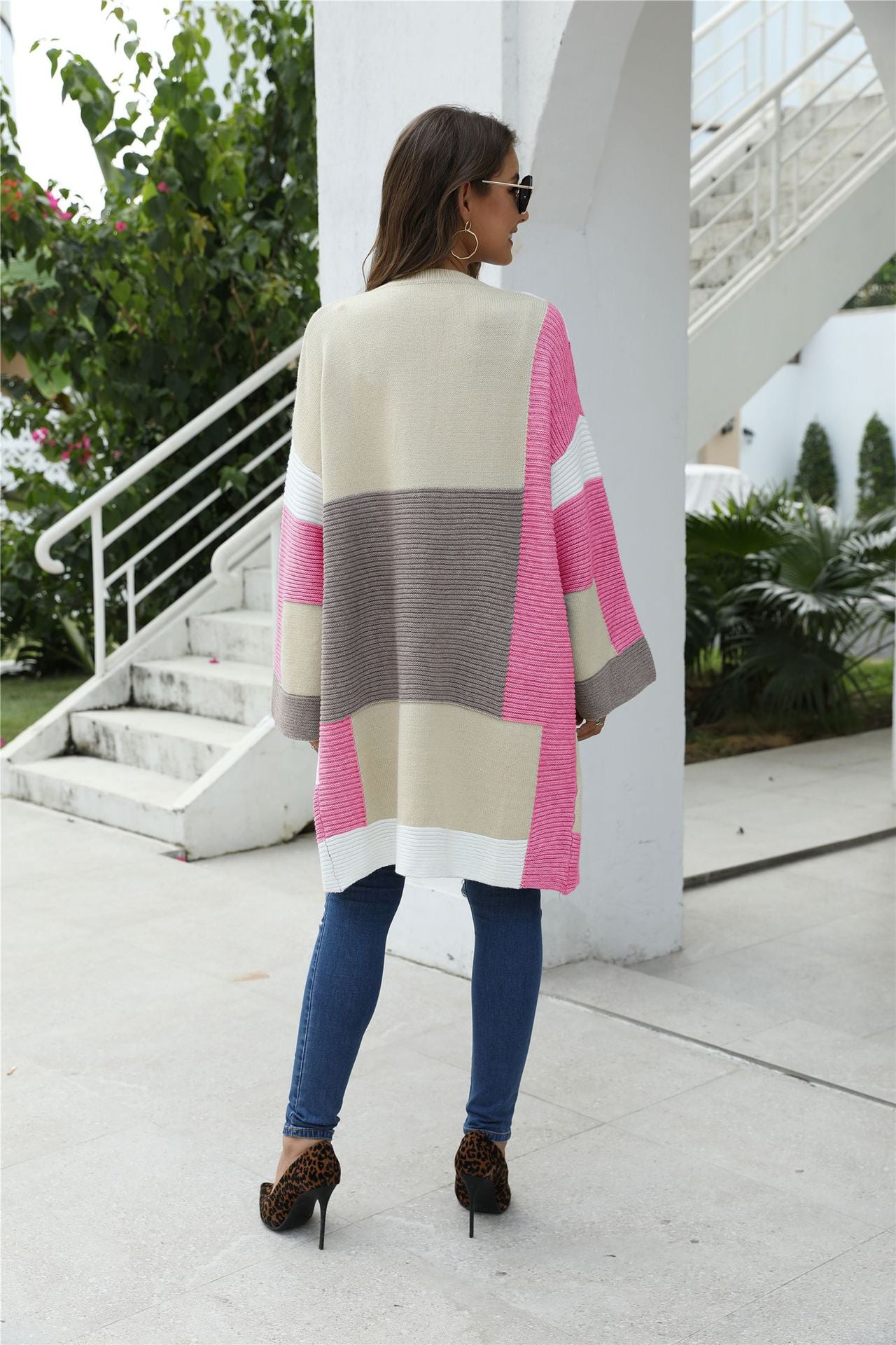 Women Colorful Knitted Cardigan Outerwear