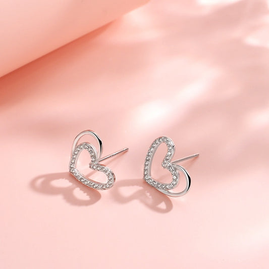 Cute Double Sweetheart Design Earrings for Women