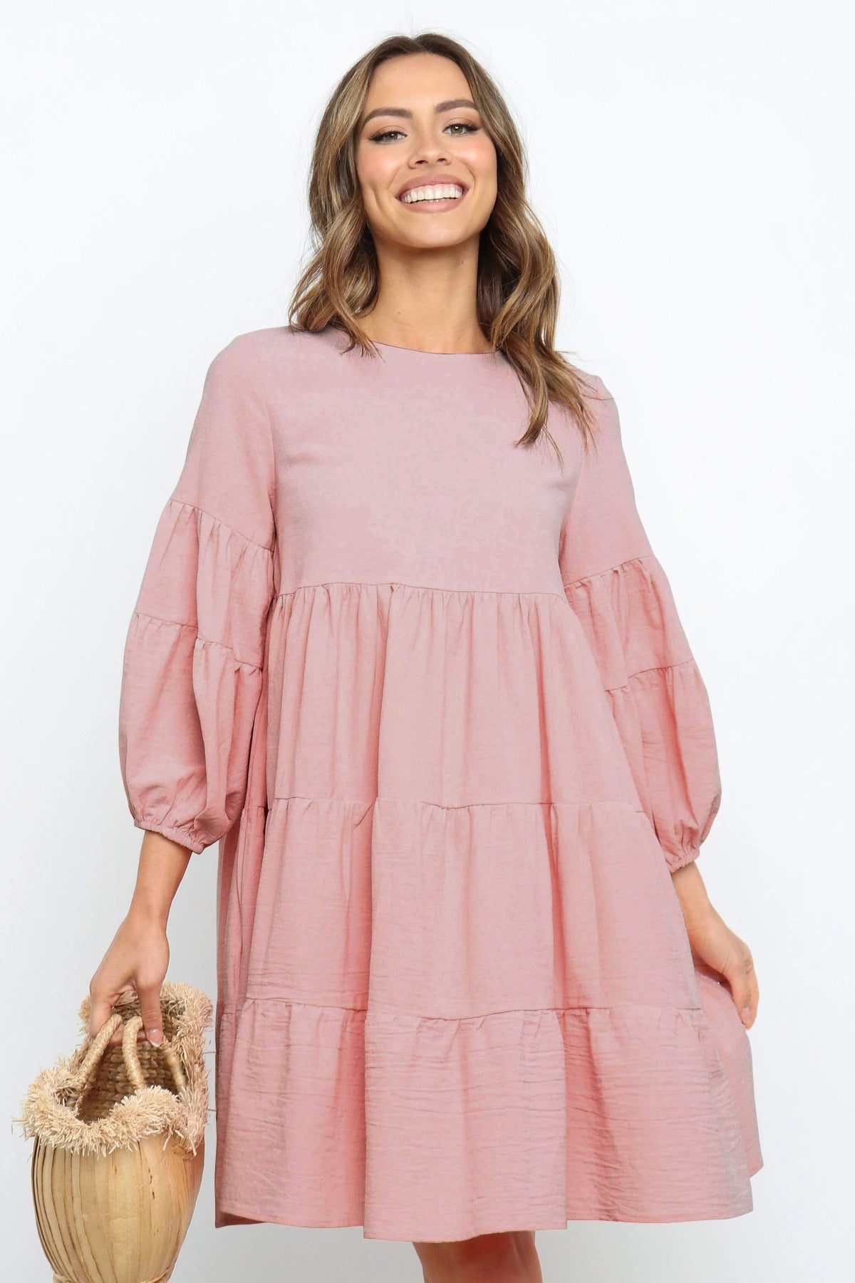 Casual Linen Long Sleeves Summer Daily Dresses