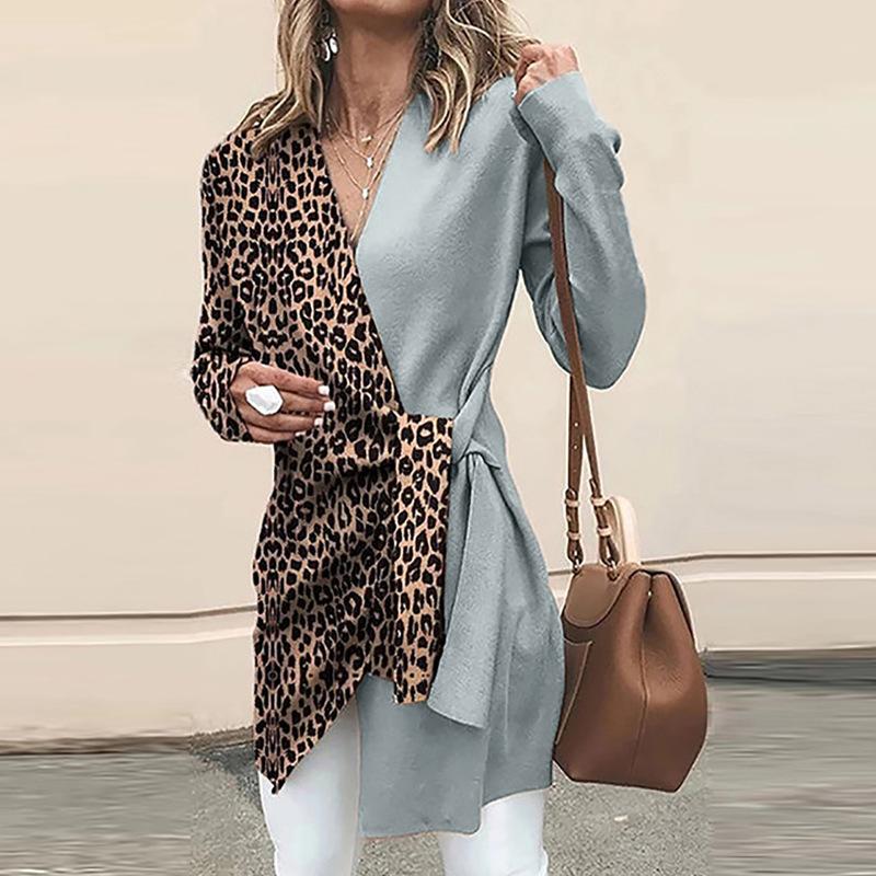 Classy Leopard Casual Blazer Overcoat-STYLEGOING