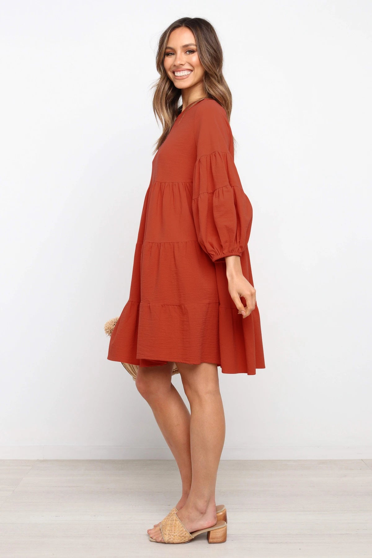 Casual Linen Long Sleeves Summer Daily Dresses