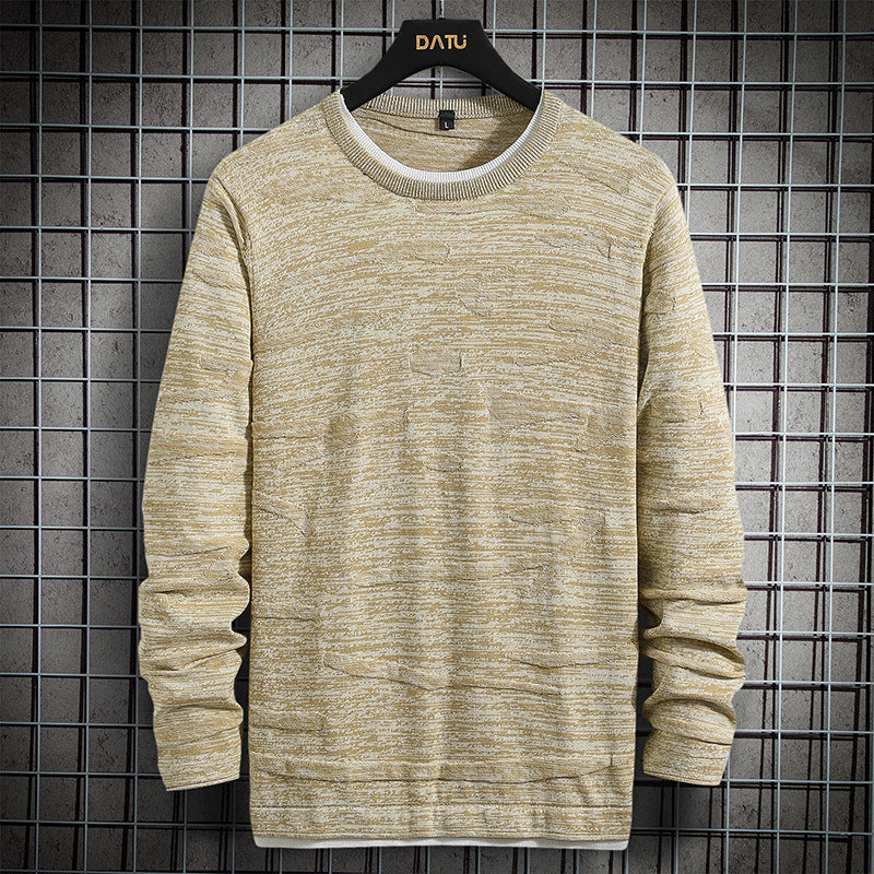 Casual Round Neck Knitted Sweaters for Men