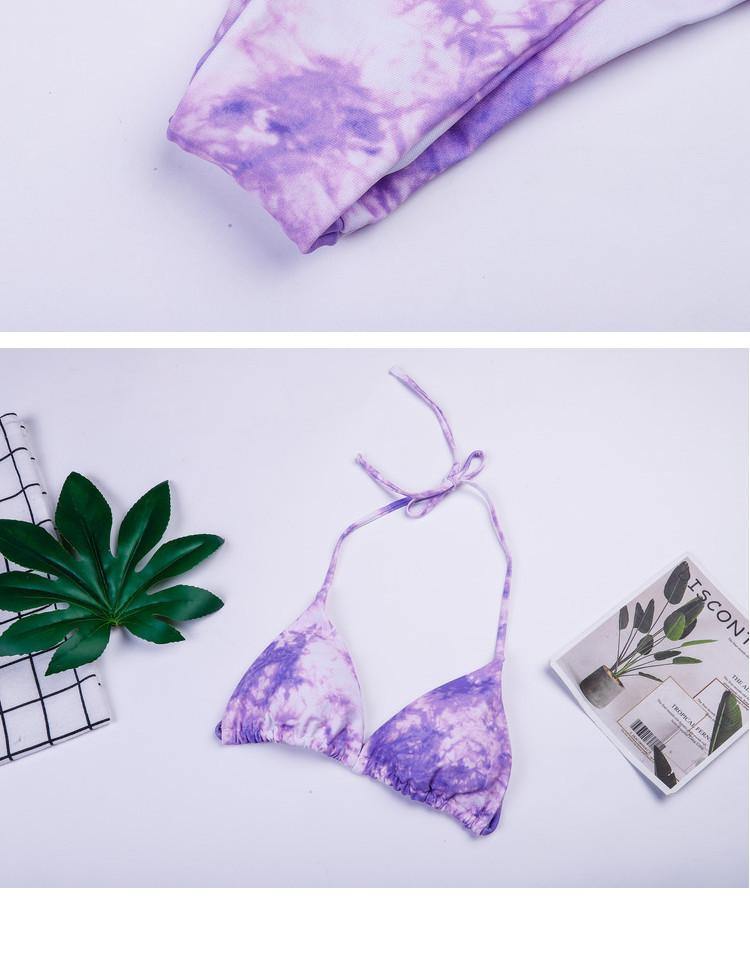 Fashion Floral Print 3pcs Bikini Swimwear-STYLEGOING