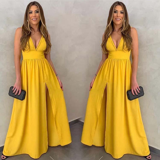 Fashion Causl Sleeveless Long Dresses-STYLEGOING