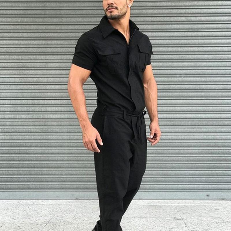 Leisure Slim Waist Overall Jumpsuits for Men-STYLEGOING