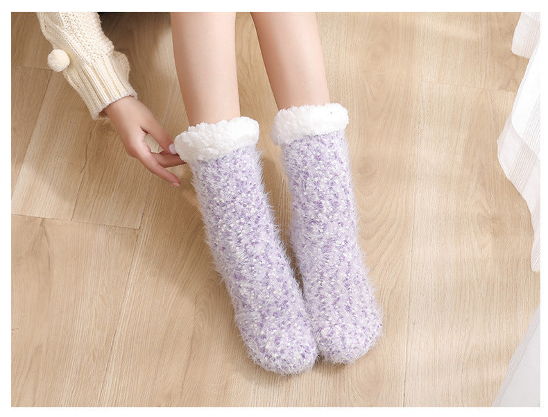 Winter Velvet Warm Sleep Socks for Women