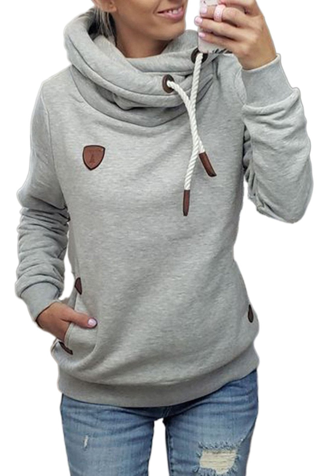 Casual Drawstring Hoddies with Hat-STYLEGOING