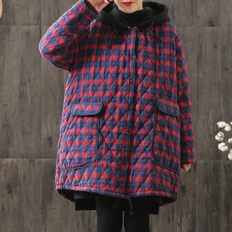 Winter Cotton Women Plus Sizes Overcoats