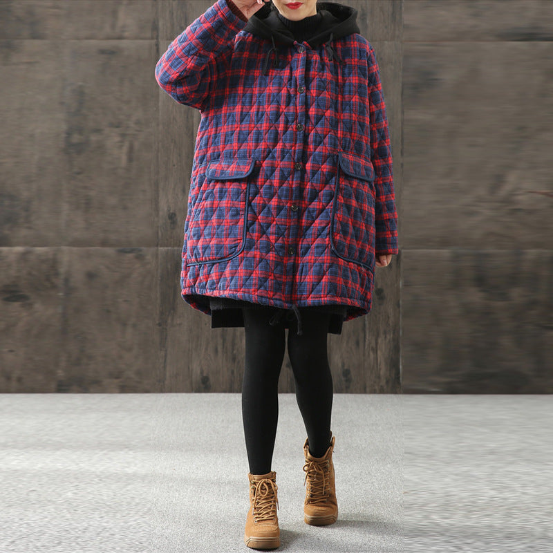 Winter Cotton Women Plus Sizes Overcoats