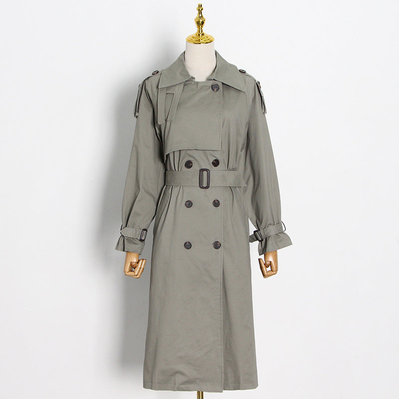 Fashion Laced Up Long Wind Coats for Women
