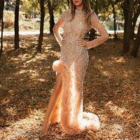Gold Sexy Backless Mermaid Tail Long Party Dresses-STYLEGOING
