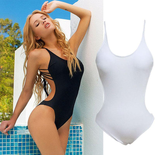 Sexy Summer White Black Swimsuits-STYLEGOING