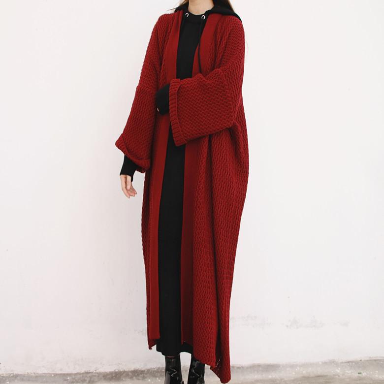 Plus Sizes Loose Knitting Women Overcoat-STYLEGOING