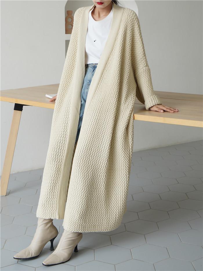 Plus Sizes Loose Knitting Women Overcoat-STYLEGOING