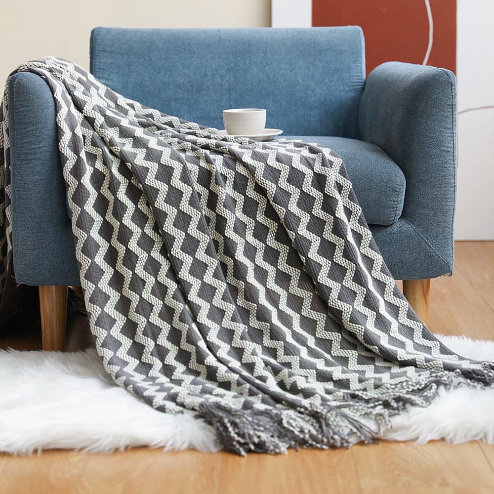 Summer Knitting Bedding Side Blanket-Gray-127*152+15CM-Free Shipping at meselling99
