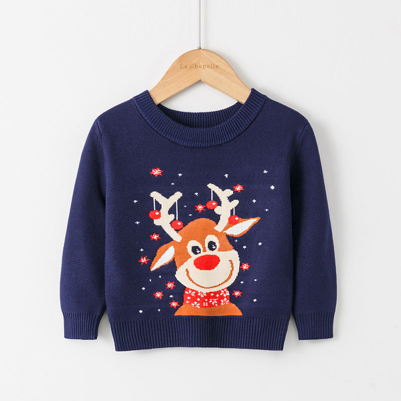 Merry Christmas Knitting Kids Sweaters